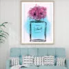 Purple Flowers on Perfume Bottle Home Decor Premium Quality Poster Print Choose Your Sizes