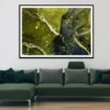 Dark Green & Gold Fluid Abstract Design Home Decor Premium Quality Poster Print Choose Your Sizes
