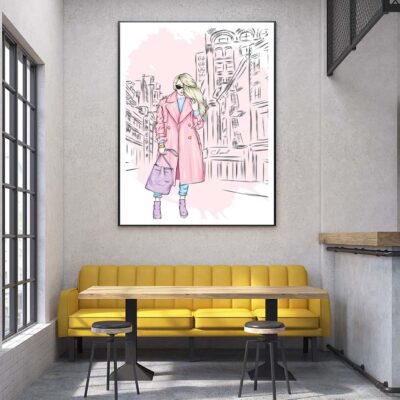 Lady With Elegant Fashion Store Design Home Decor Premium Quality Poster Print Choose Your Sizes