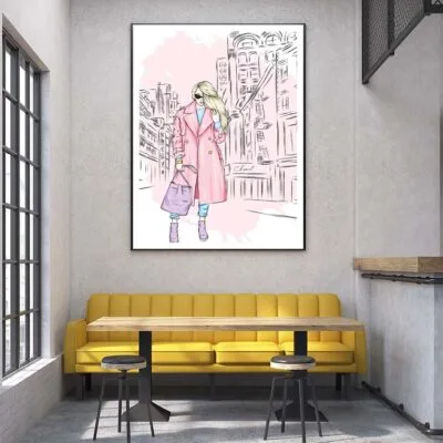 Lady With Elegant Fashion Store Design Home Decor Premium Quality Poster Print Choose Your Sizes