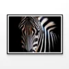 Wild Zebra in Black Background Home Decor Premium Quality Poster Print Choose Your Sizes - Image 3