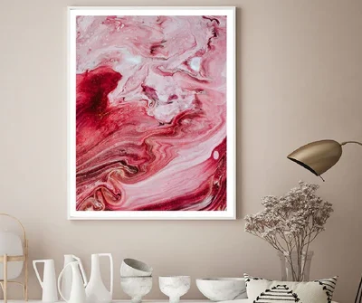 Red Pink Acrylic Abstract Design Home Decor Premium Quality Poster Print Choose Your Sizes