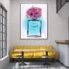 Purple Flowers on Perfume Bottle Home Decor Premium Quality Poster Print Choose Your Sizes - Image 2