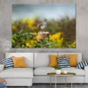 Sparrow Bird on Tree Log View Photograph Print 100% Australian Made