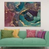 Pink Green & Gold Fluid Abstract Design Print 100% Australian Made - Image 2