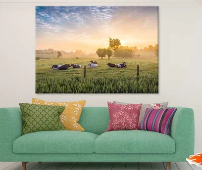 Cows in a Field View Photograph Print 100% Australian Made