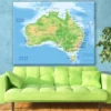World Map Vector Print 100% Australian Made