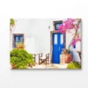 Bella Home White Blue Door Architecture View Print Canvas Ready to hang - Image 4