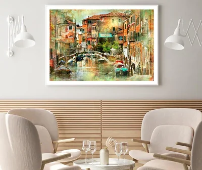 Venice, Artwork in Painting Style Home Decor Premium Quality Poster Print Choose Your Sizes