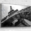 Eiffel Tower B&W View Print Tempered Glass Wall Art 100% Made in Australia Ready to Hang