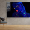 Neon Woman Abstract Print Tempered Glass Wall Art 100% Made in Australia Ready to Hang - Image 2