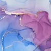 Bella Home Blue Purple & Gold Lines Abstract Print Canvas Ready to hang - Image 3