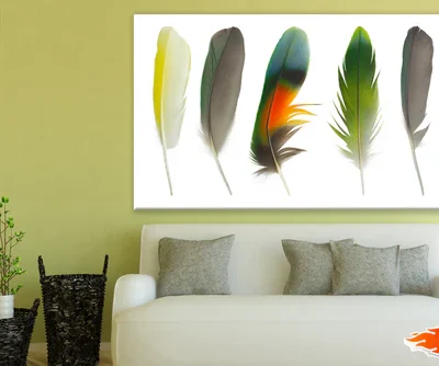 Colourful Feathers Painting Print 100% Australian Made
