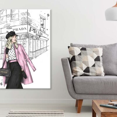 Pink Boss lady With Black Elegant Bag Print 100% Australian Made