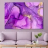 Purple And Gold Stone Marble Texture Print 100% Australian Made