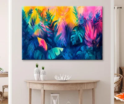 Colorful Leaves Abstract Wall Art Decor 100% Australian Made