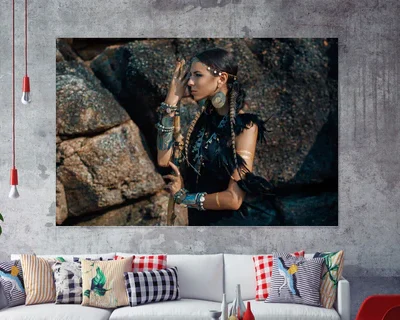 Headdress popular lady Print 100% Australian Made