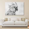 Sketch Of Cockatoo Bird in White Print 100% Australian Made - Image 2