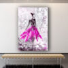 Pink Abstract Woman Print Tempered Glass Wall Art 100% Made in Australia Ready to Hang - Image 3