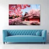 Building With a Lot of Pink Flowers Acrylic Glass Print Tempered Glass Wall Art 100% Made in Australia Ready to Hang - Image 2