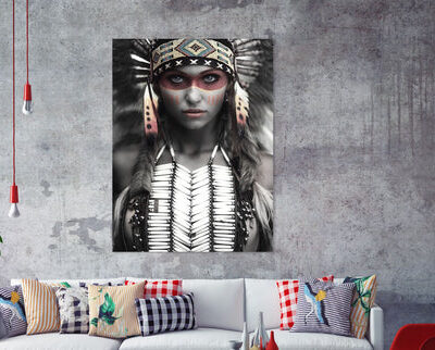 Stunning Lady Headdress Print 100% Australian Made