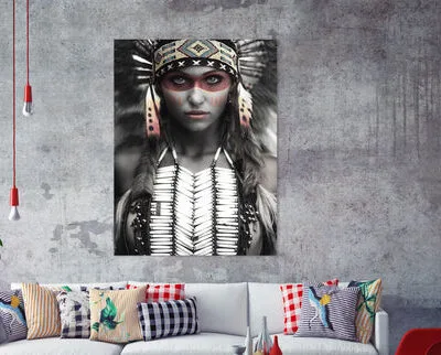 Stunning Lady Headdress Print 100% Australian Made