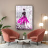Pink Abstract Woman Print Tempered Glass Wall Art 100% Made in Australia Ready to Hang - Image 2