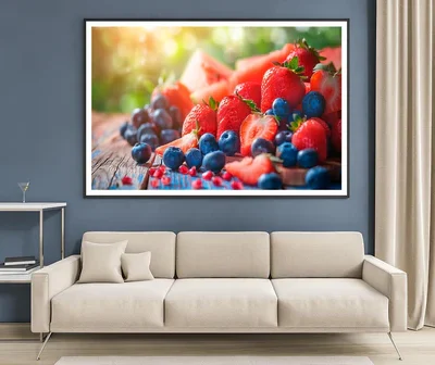 Strawberries, Blueberries, Raspberries, And Blackberries Home Decor Premium Quality Poster Print Choose Your Sizes