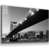 Bridge Night Lights B&W Print Tempered Glass Wall Art 100% Made in Australia Ready to Hang - Image 3