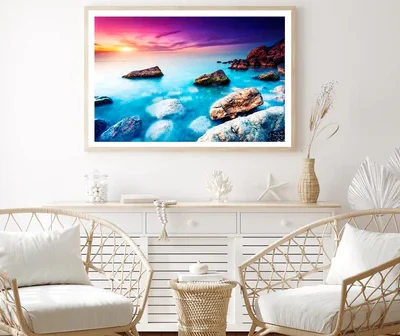 Majestic Summer Sunset Over the Sea Home Decor Premium Quality Poster Print Choose Your Sizes