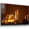Night View of Mosque Print Tempered Glass Wall Art 100% Made in Australia Ready to Hang - Image 4