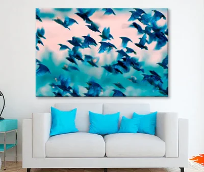 Birds Soaring Through the Sky Wall Art Decor 100% Australian Made