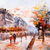 Oil Painting - Street View of Paris Home Decor Premium Quality Poster Print Choose Your Sizes - Image 4