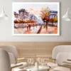 Oil Painting - Street View of Paris Home Decor Premium Quality Poster Print Choose Your Sizes