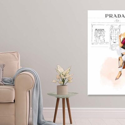 Stylish Girl with Hat Fashion Art Print 100% Australian Made