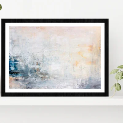 Abstract Acrylic Painting Glass Framed Wall Art, Ready to Hang Quality Print