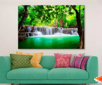 Thailand Waterfall In Kanjanaburi Wall Art Decor 100% Australian Made