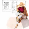 Stylish Girl with Hat Fashion Art Print 100% Australian Made - Image 3