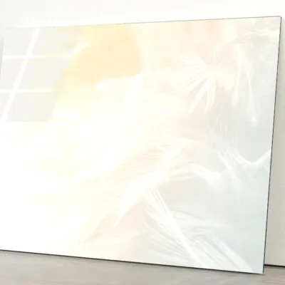 Beautiful White Feather Acrylic Glass Print Tempered Glass Wall Art 100% Made in Australia Ready to Hang
