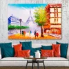 Oil Painting - Eiffel Tower in Paris Wall Art Decor 100% Australian Made - Image 2