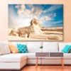 Sphinx Statue in Front of a Pyramid, Egypt Wall Art Decor 100% Australian Made