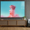 Abstract Pink Rose Print Tempered Glass Wall Art 100% Made in Australia Ready to Hang - Image 2
