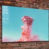 Abstract Pink Rose Print Tempered Glass Wall Art 100% Made in Australia Ready to Hang