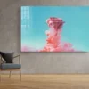 Abstract Pink Rose Print Tempered Glass Wall Art 100% Made in Australia Ready to Hang - Image 4