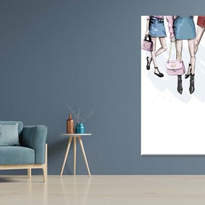 Modern Women with Elegant Handbags Print 100% Australian Made