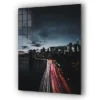 City Highway Night View Print Tempered Glass Wall Art 100% Made in Australia Ready to Hang - Image 3