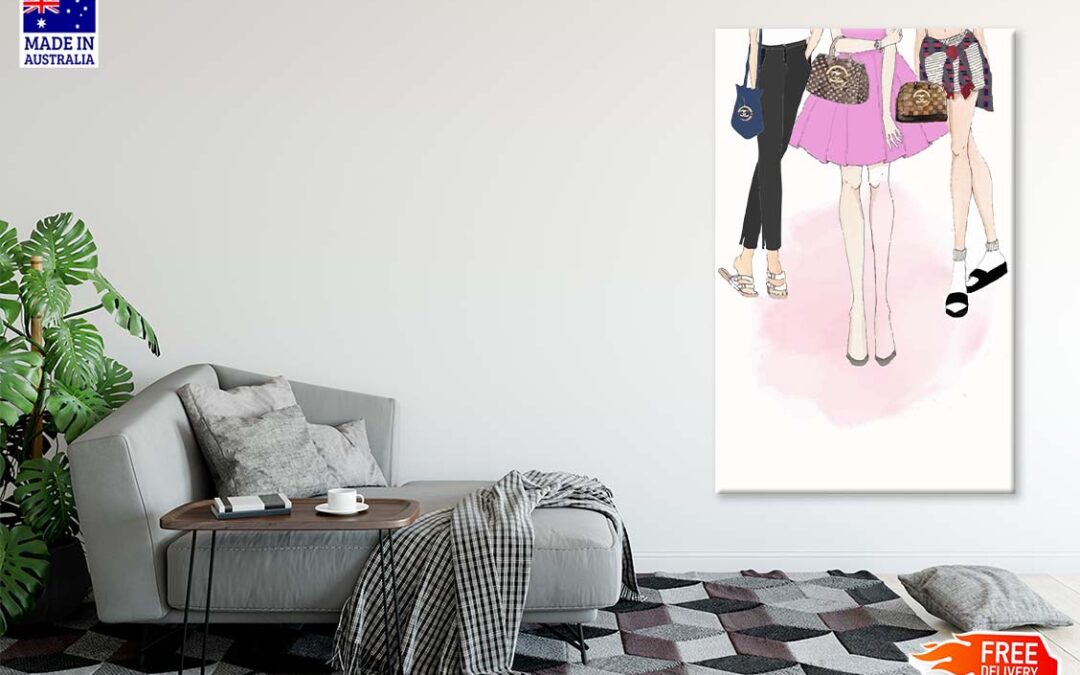 Fancy Girls with Luxury Bags Print 100% Australian Made