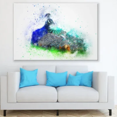 Peacock Abstract Design Print 100% Australian Made