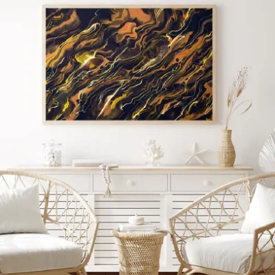 Dark Brown Black Abstract Acrylic Design Home Decor Premium Quality Poster Print Choose Your Sizes
