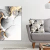 Black Grey & Gold Ink Abstract Design Print 100% Australian Made